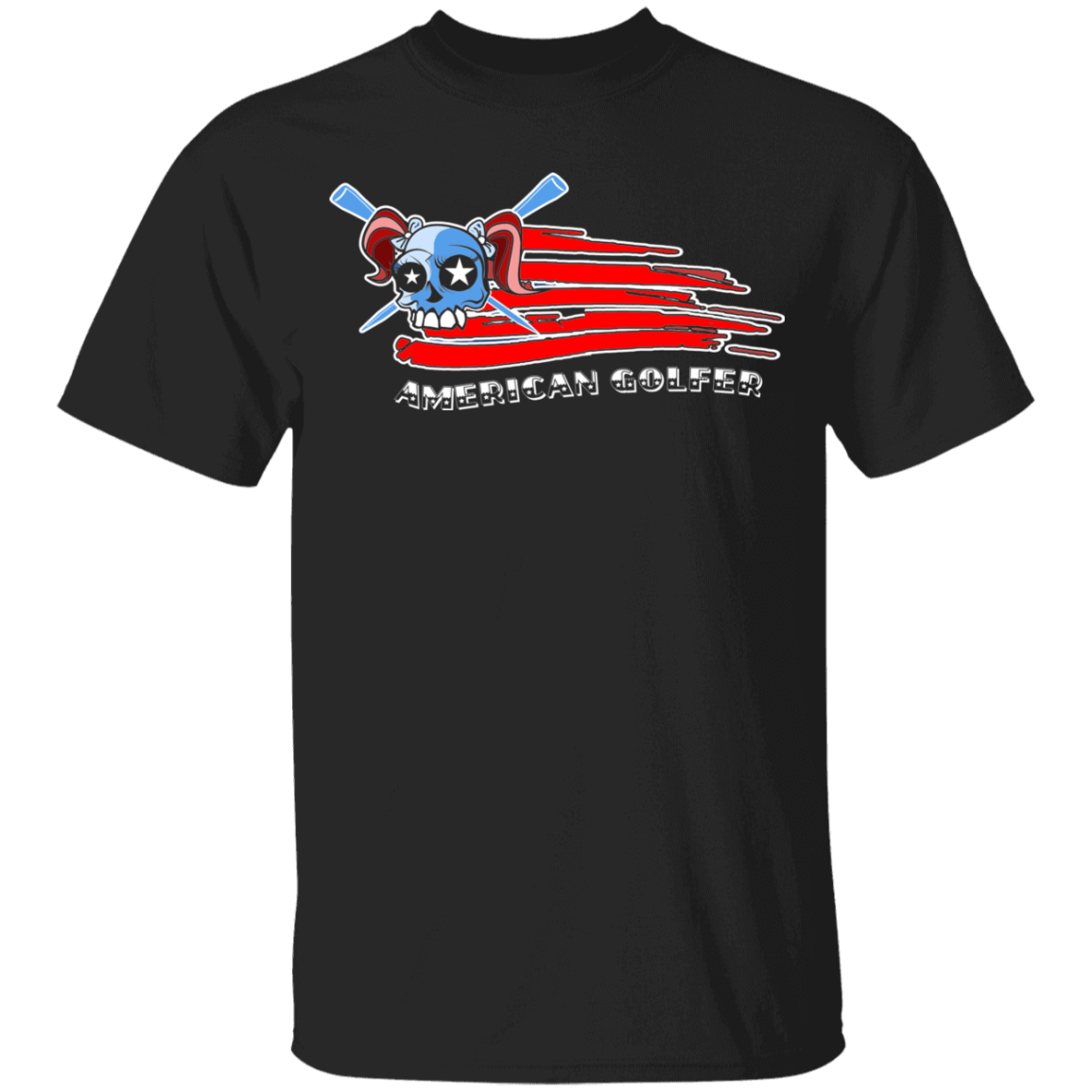 OPG Custom Design #12. American Golfer. Female Edition. Youth 100% Cotton T-Shirt