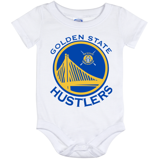 The GHOATS Custom Design. #12 GOLDEN STATE HUSTLERS.	Baby Onesie 12 Month