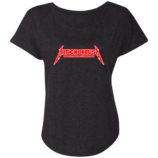 ArtichokeUSA Custom Design. Metallica Style Logo. Let's Make One For Your Project. Ladies' Triblend Dolman Sleeve