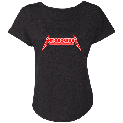 ArtichokeUSA Custom Design. Metallica Style Logo. Let's Make One For Your Project. Ladies' Triblend Dolman Sleeve