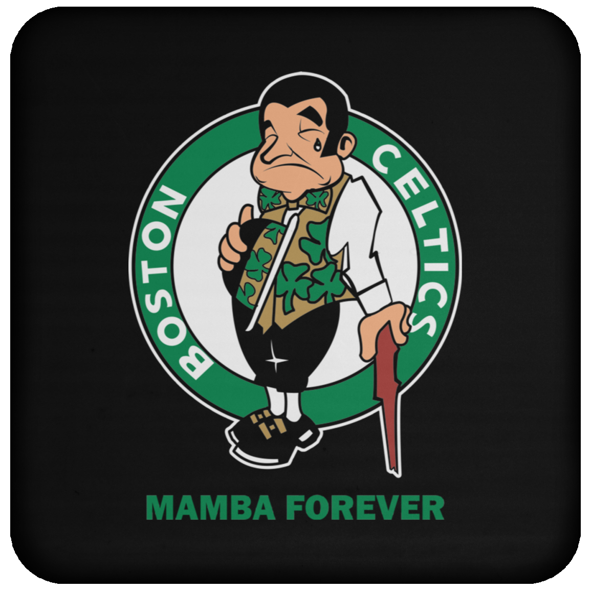 ArtichokeUSA Custom Design. RIP Kobe. Mamba Forever. Celtics / Lakers Fan Art Tribute. Coaster