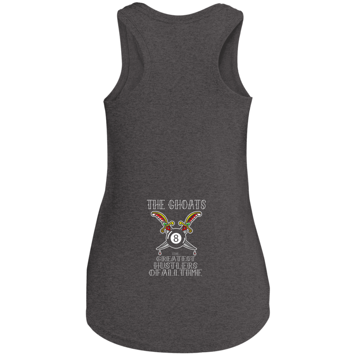 The GHOATS Custom Design #36. Stay Ready Won't Have to Get Ready. Tattoo Style. Ver. 1/2. Ladies' Perfect Tri Racerback Tank