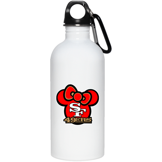 ArtichokeUSA Custom Design #51. Hello 49ers. SF 49ers/Hello Kitty Parody. TV Sports.  20 oz. Stainless Steel Water Bottle
