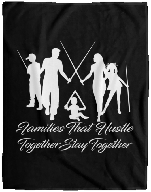 The GHOATS Custom Design. #11 Families That Hustle Together, Stay Together. Fleece Blanket - 60x80