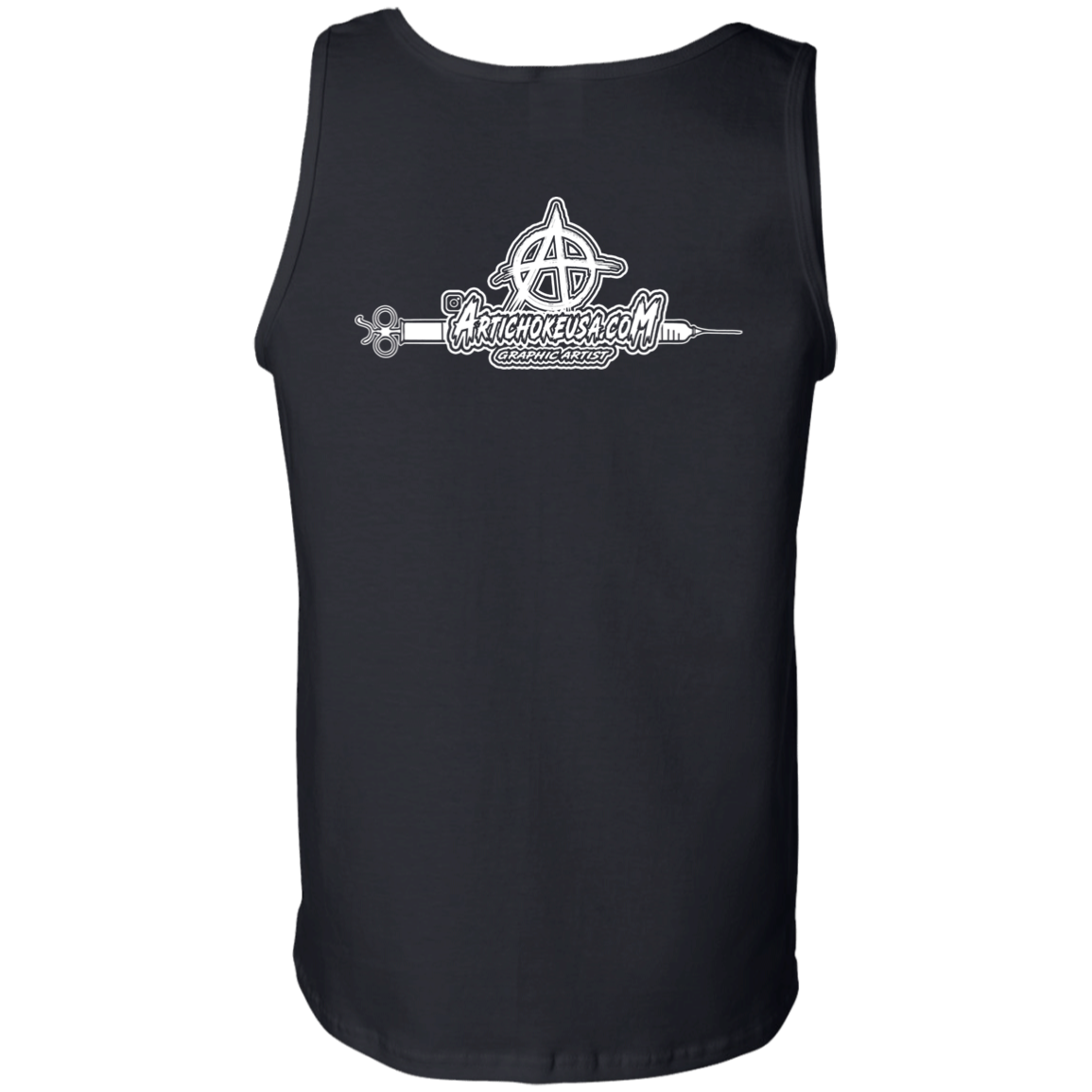 ArtichokeUSA Custom Design. Vaccinated AF (and fine). Men's 100% Cotton Tank Top