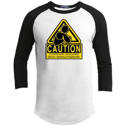 Artichoke Fight Gear Custom Design #7. Choking Hazard. Youth 3/4 Raglan Sleeve Shirt