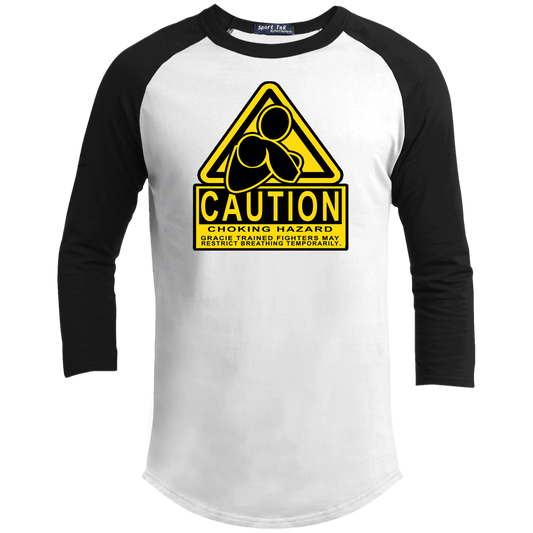 Artichoke Fight Gear Custom Design #7. Choking Hazard. Youth 3/4 Raglan Sleeve Shirt