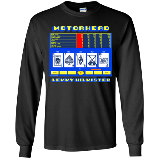 ArtichokeUSA Custom Design. Motorhead's Lemmy Kilmister's Favorite Video Poker Machine. Rock in Peace! Youth LS T-Shirt