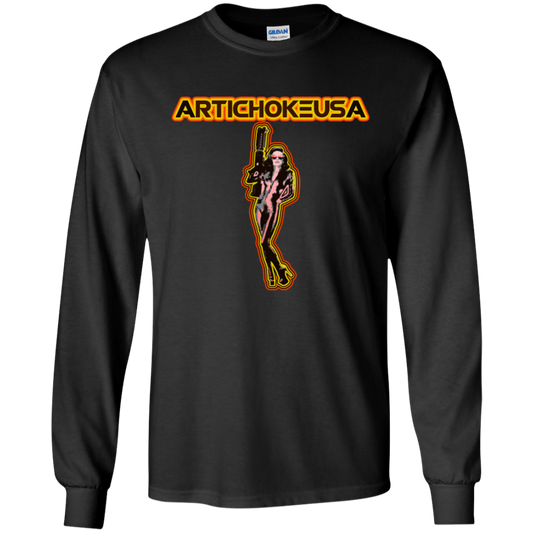 ArtichokeUSA Character and Font design. Let's Create Your Own Team Design Today. Mary Boom Boom. Youth LS T-Shirt