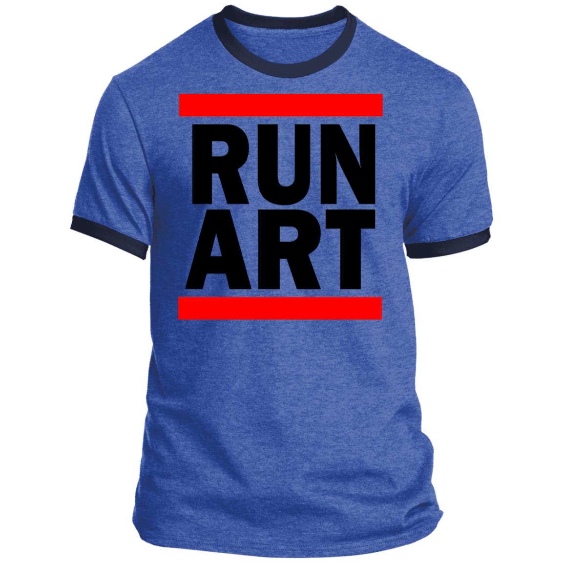 ArtichokeUSA Custom Design. RUN ART.  RUN DMC Parody. Ringer Tee