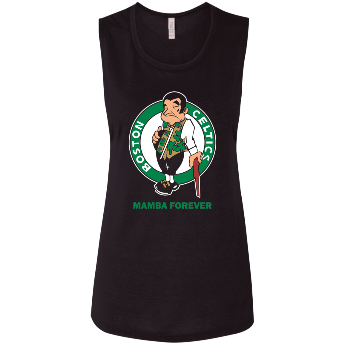 ArtichokeUSA Custom Design. RIP Kobe. Mamba Forever. Celtics / Lakers Fan Art Tribute. Ladies' Flowy Muscle Tank