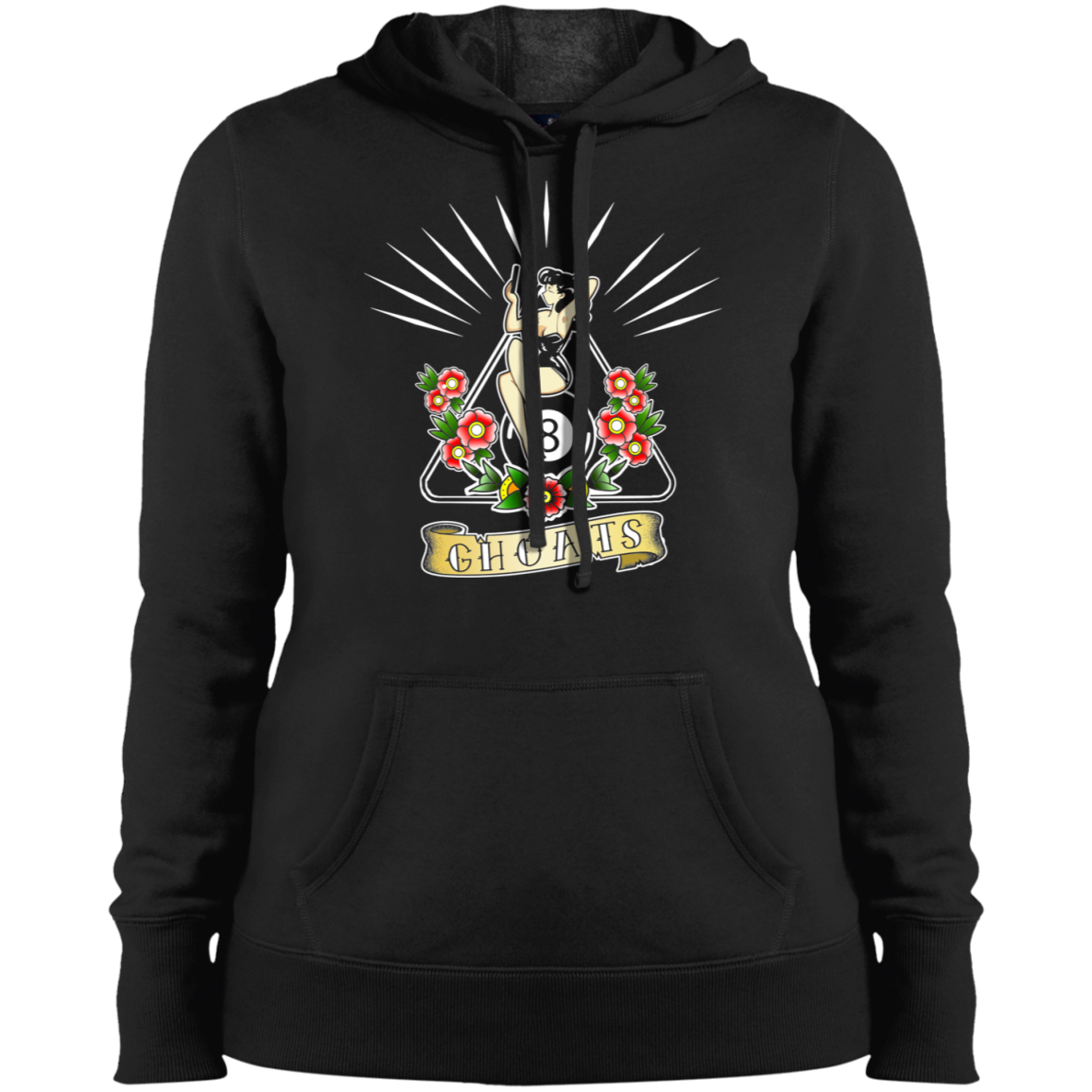 The GHOATS Custom Design. #23 Pin Up Girl. Ladies' Pullover Hoodie