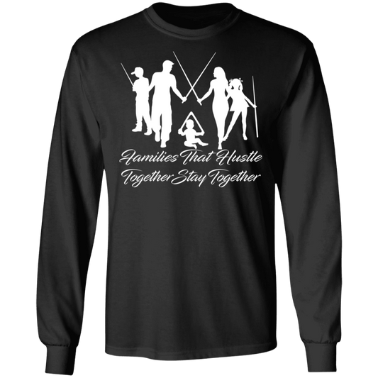 The GHOATS Custom Design. #11 Families That Hustle Together, Stay Together. Long Sleeve Cotton T-Shirt