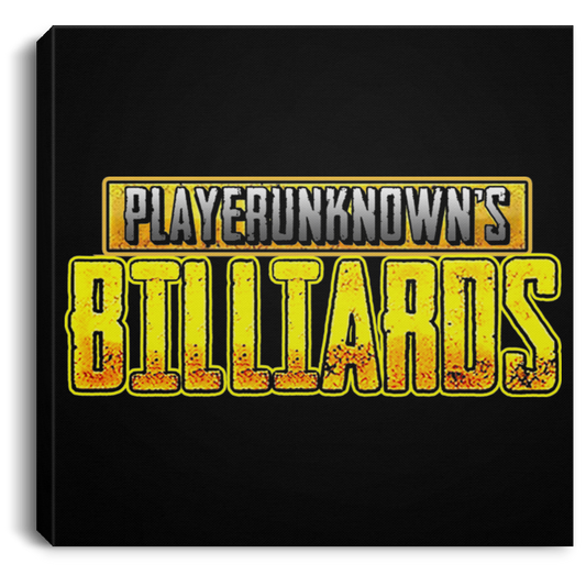 The GHOATS Custom Design. #27 PlayerUnknown's Billiards. PUBG Parody. Square Canvas .75in Frame