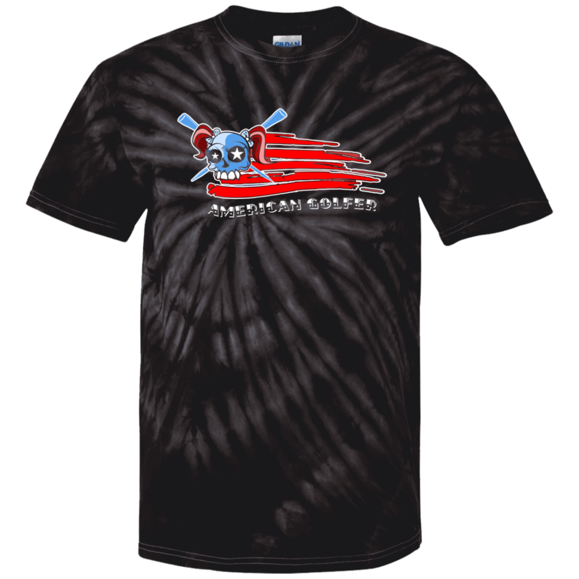 OPG Custom Design #12. Golf America. Girls Edition. Youth Tie-Dye T-Shirt