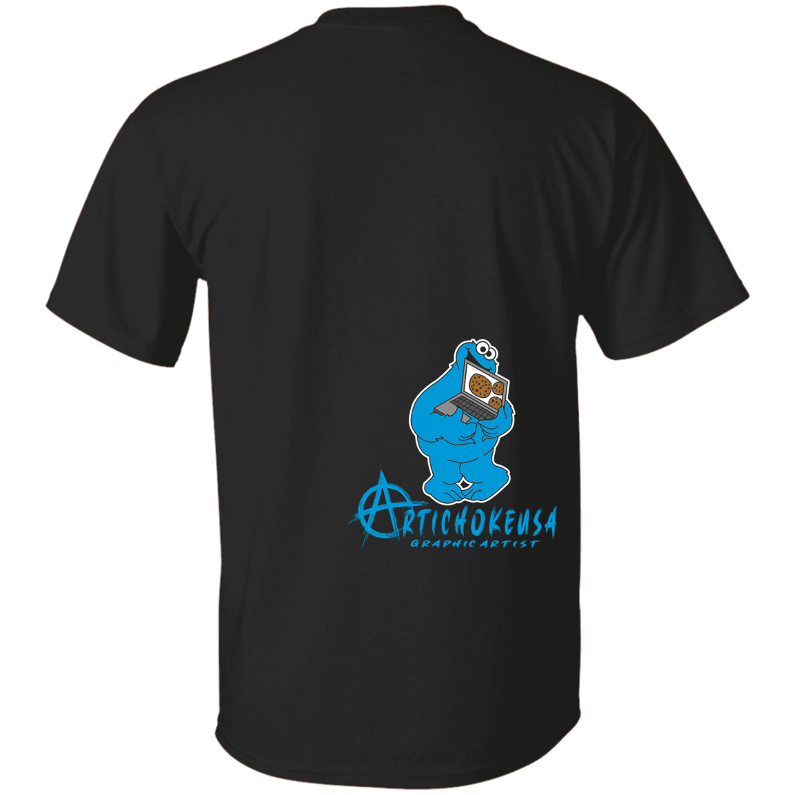 ArtichokeUSA Custom Design #55. DelEATing Cookes. IT humor. Cookie Monster Parody. Basic 100% Cotton T-Shirt