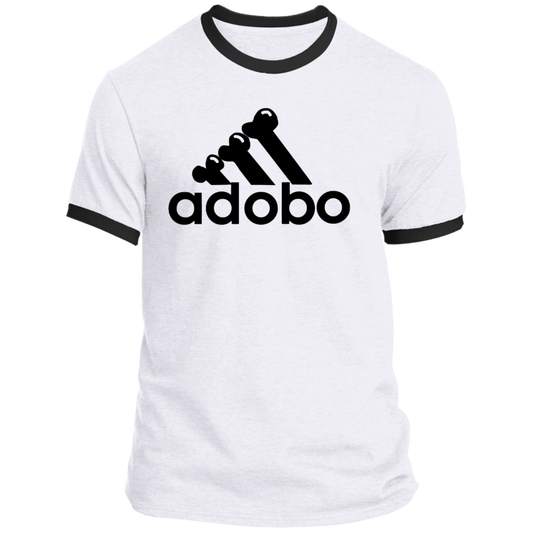 ArtichokeUSA Custom Design. Adobo. Adidas Parody. Ringer Tee