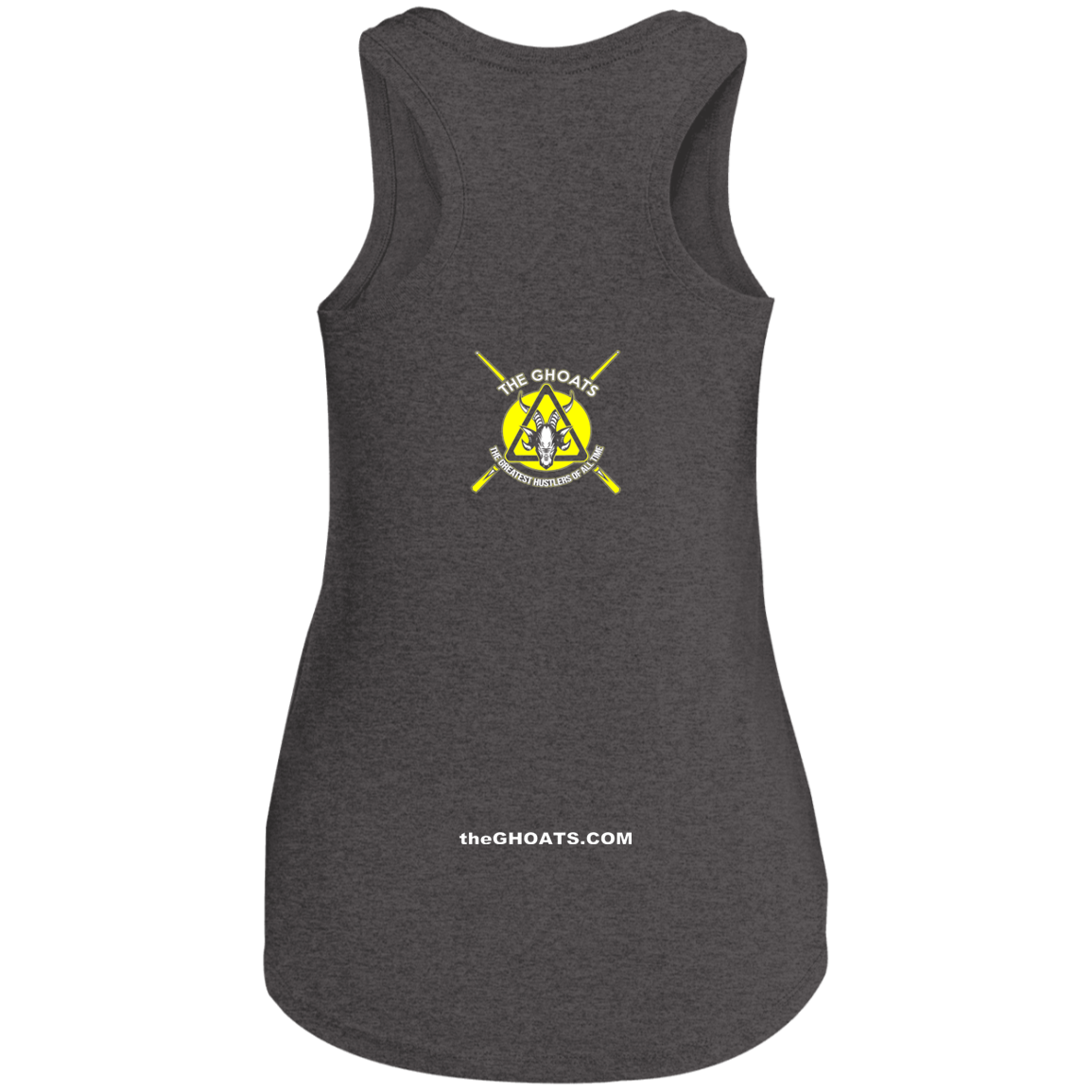 The GHOATS Custom Design #7. Rack Break Run Repeat. Ying Yang. Ladies' Perfect Tri Racerback Tank