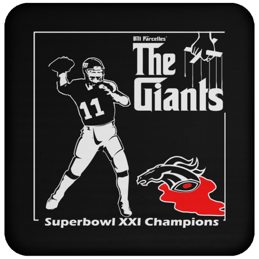 ArtichokeUSA Custom Design. Godfather Simms. NY Giants Superbowl XXI Champions. Fan Art. Coaster