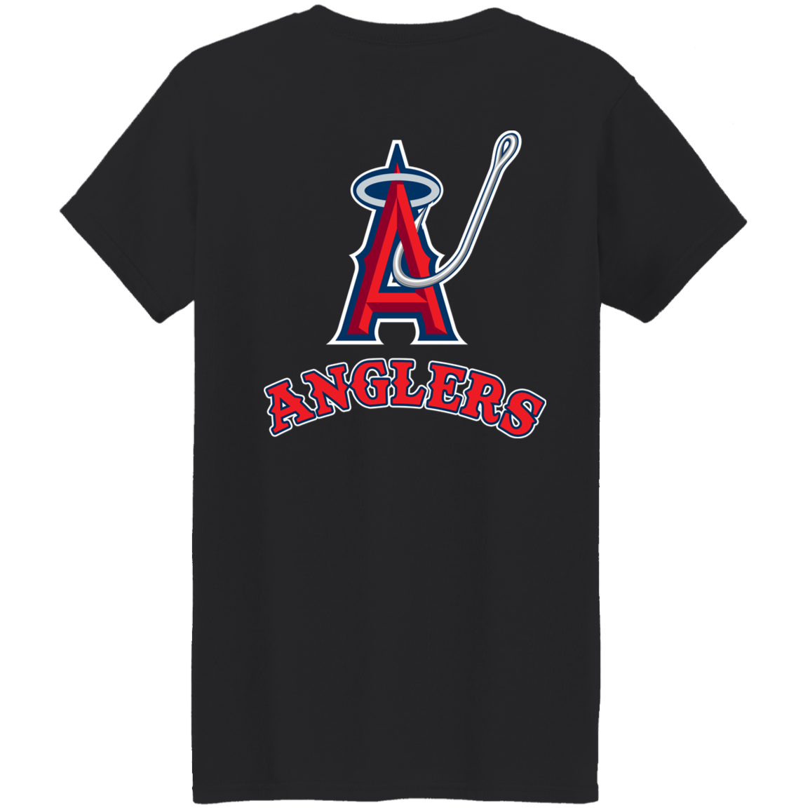 ArtichokeUSA Custom Design. Anglers. Southern California Sports Fishing. Los Angeles Angels Parody. Ladies' 5.3 oz. T-Shirt