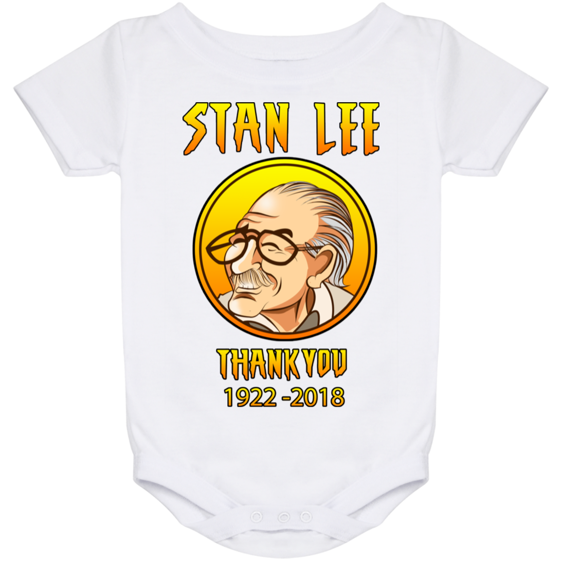 ArtichokeUSA Character and Font design. Stan Lee Thank You Fan Art. Let's Create Your Own Design Today. Baby Onesie 24 Month