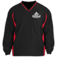 Embroidered Tipped V-Neck Windshirt