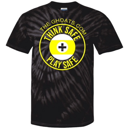 The GHOATS Custom Design. #31 Think Safe. Play Safe. 100% Cotton Tie Dye T-Shirt