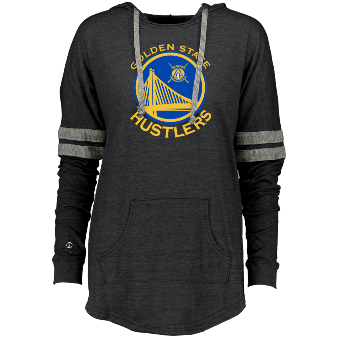 The GHOATS Custom Design. #12 GOLDEN STATE HUSTLERS.	Ladies Hooded Low Key Pullover