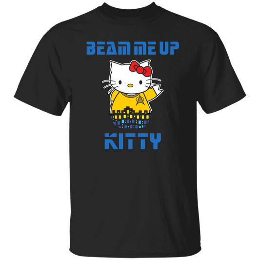 ArtichokeUSA Custom Design. Beam Me Up Kitty. Fan Art / Parody. 100% Cotton T-Shirt