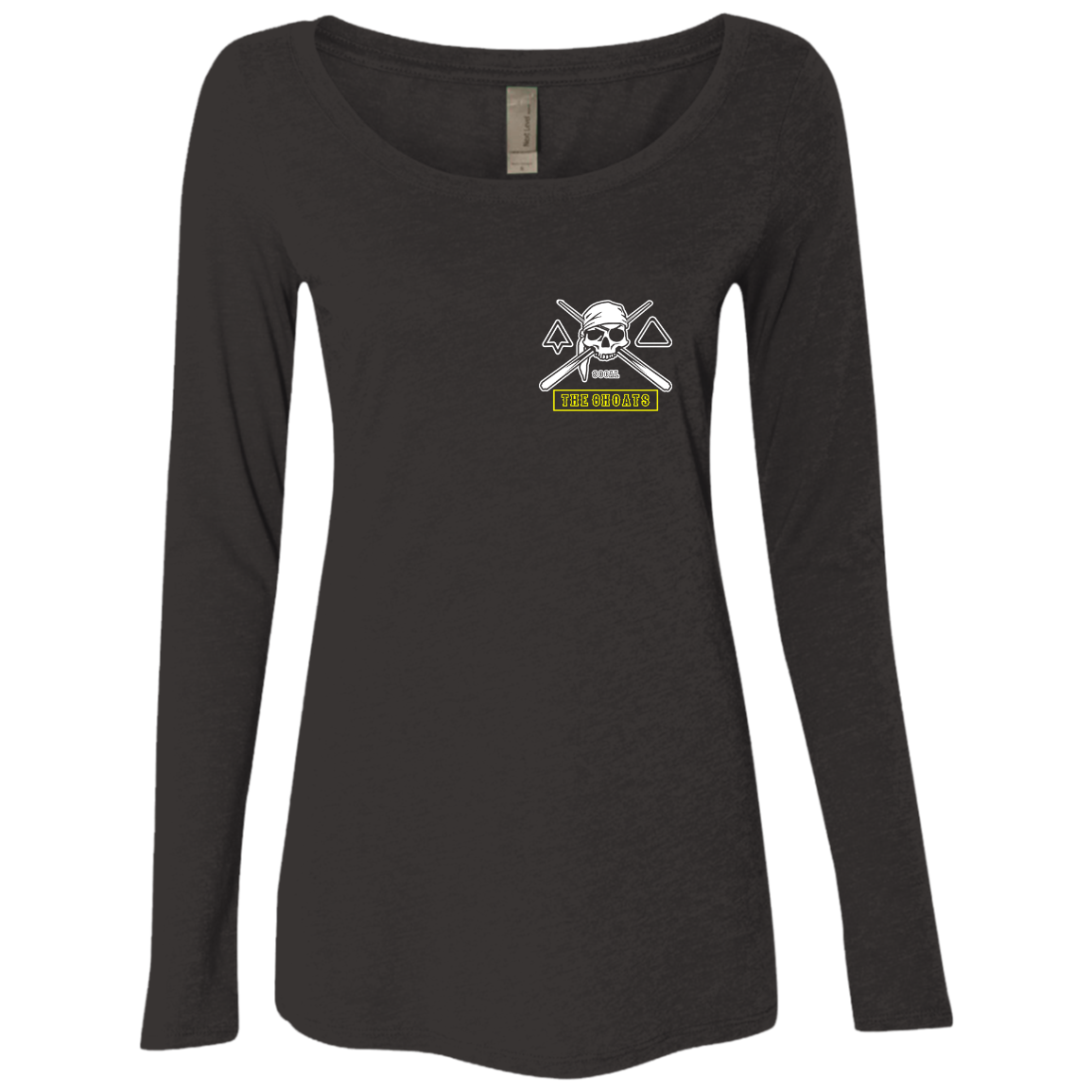 The GHOATS Custom Design. #4 Motorcycle Club Style. Ver 2/2. Ladies' Triblend LS Scoop