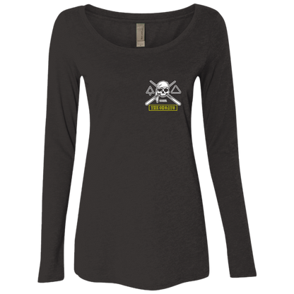 The GHOATS Custom Design. #4 Motorcycle Club Style. Ver 2/2. Ladies' Triblend LS Scoop