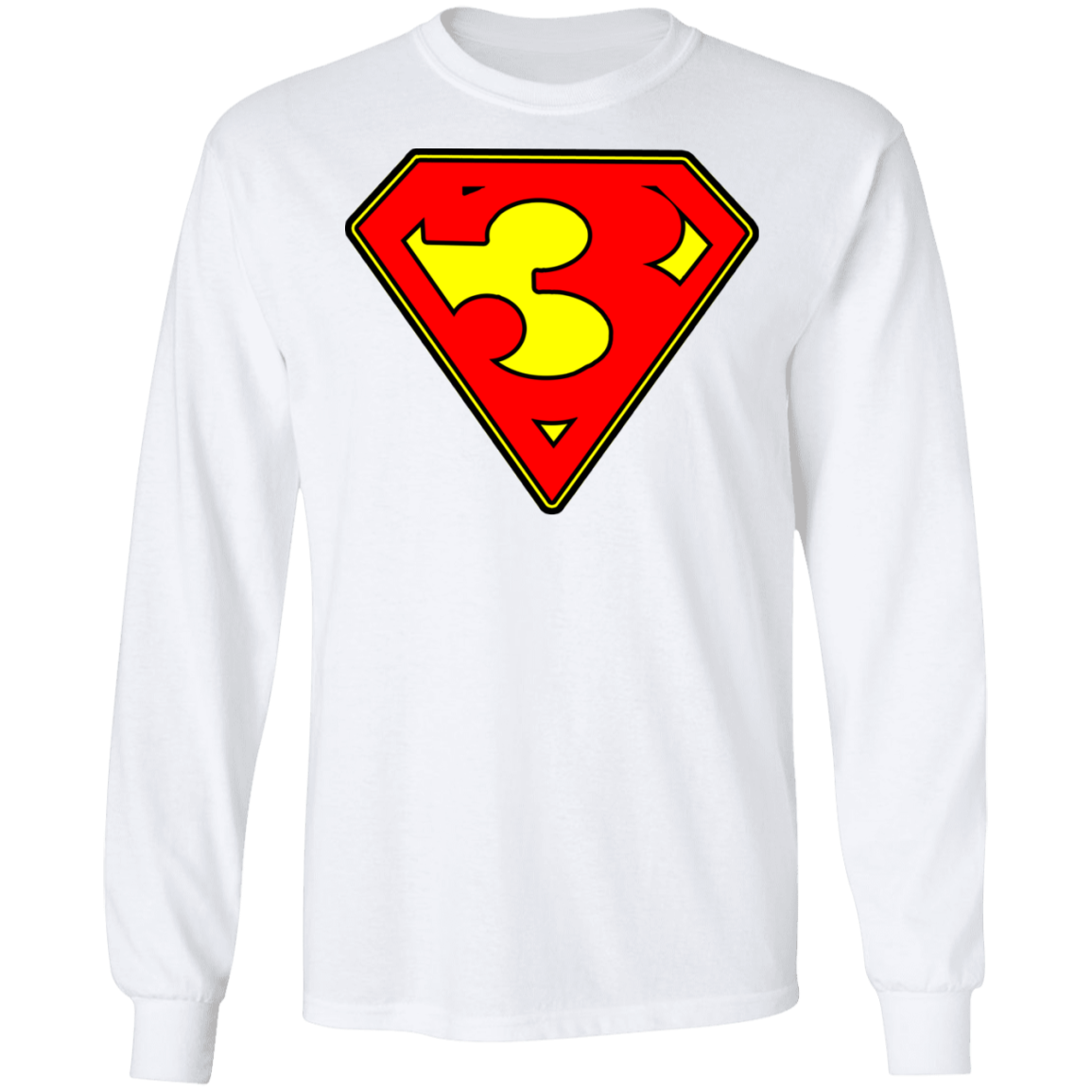 The GHOATS Custom Design. #38 Super 3. APA League. Long Sleeve Cotton T-Shirt