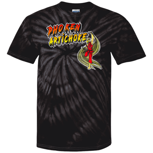 ArtichokeUSA Custom Design. Pho Ken Artichoke. Street Fighter Parody. Gaming. 100% Cotton Tie Dye T-Shirt