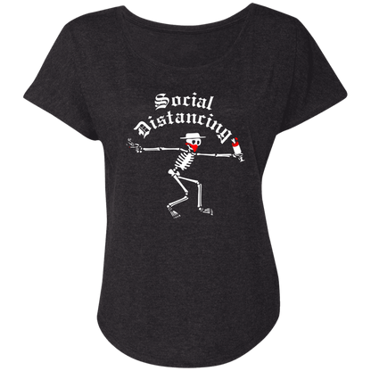 ArtichokeUSA Custom Design. Social Distancing. Social Distortion Parody. Ladies' Triblend Dolman Sleeve