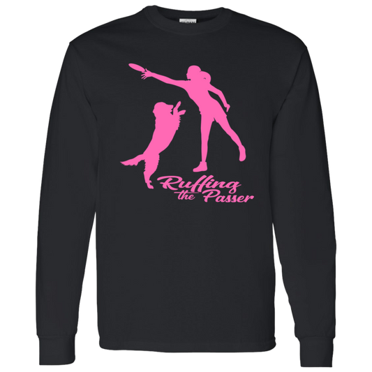 ArtichokeUSA Custom Design. Ruffing the Passer. Labrador Edition. Female Version. 100 % Cotton LS T-Shirt