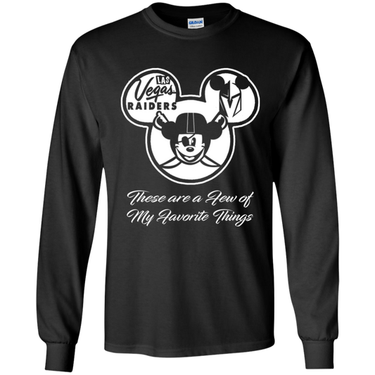 ArtichokeUSA Custom Design. Las Vegas Raiders & Mickey Mouse Mash Up. Fan Art. Parody. Youth LS T-Shirt