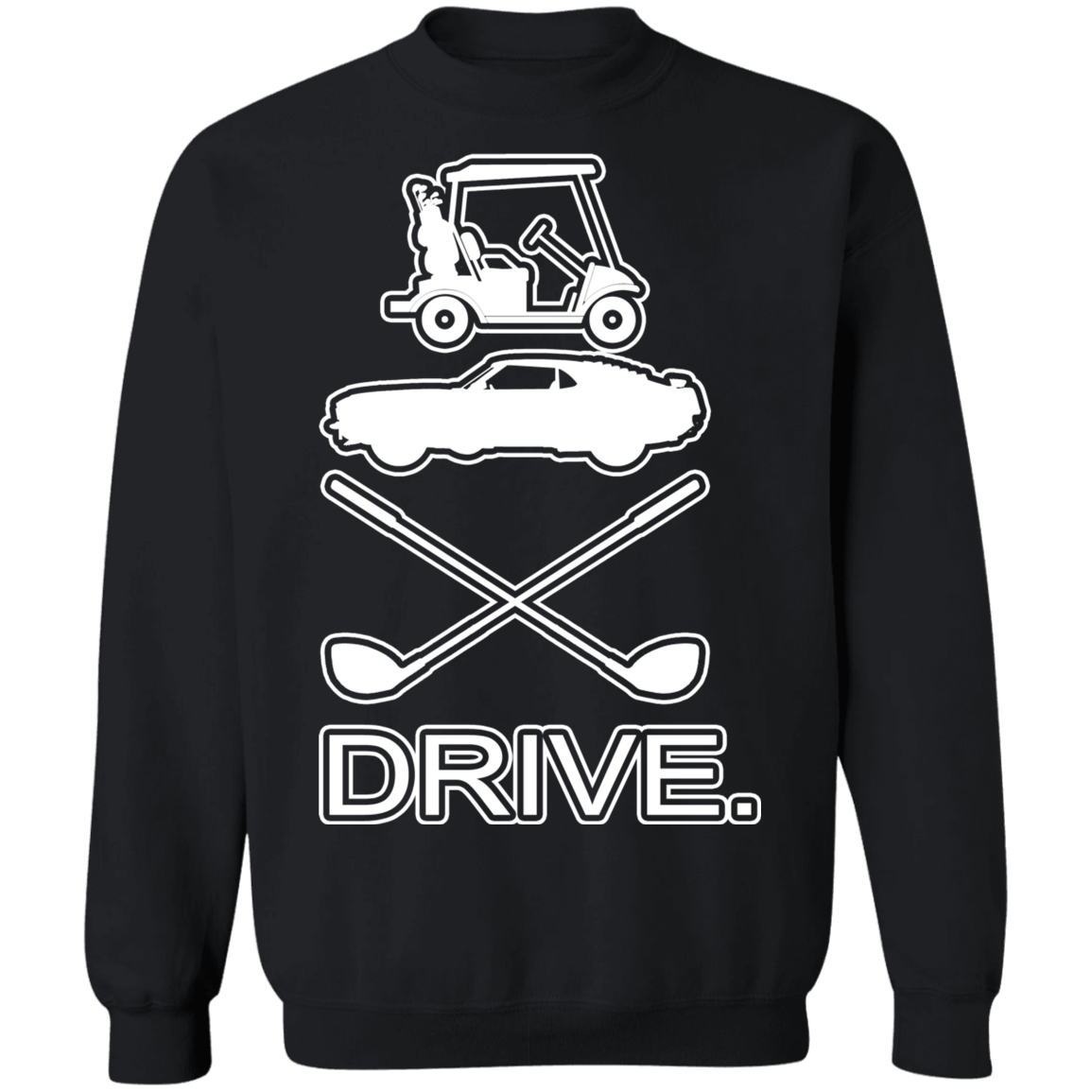 OPG Custom Design #8. Drive. Crewneck Pullover Sweatshirt