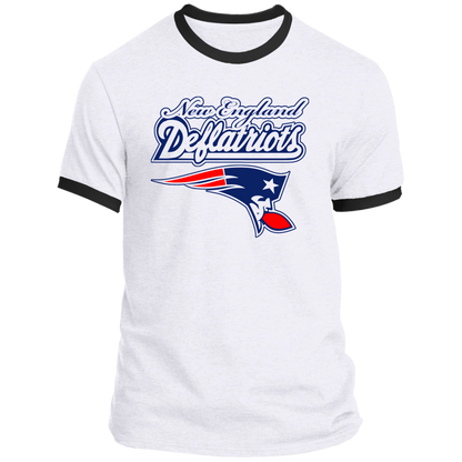 ArtichokeUSA Custom Design. New England Deflatriots. New England Patriots Parody. Ringer Tee