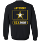 ArtichokeUSA Custom Design #54. Artichoke USArmbar. US Army Parody. Crewneck Pullover Sweatshirt