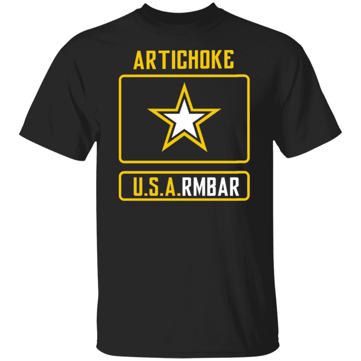 Artichoke Fight Gear Custom Design #8. ArtichokeUSArmbar. US Army Parody. Men's 100% Cotton T-Shirt