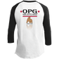 OPG Custom Design #14. Golf California. 3/4 Raglan Sleeve Shirt 100% Ringspun Combed Cotton