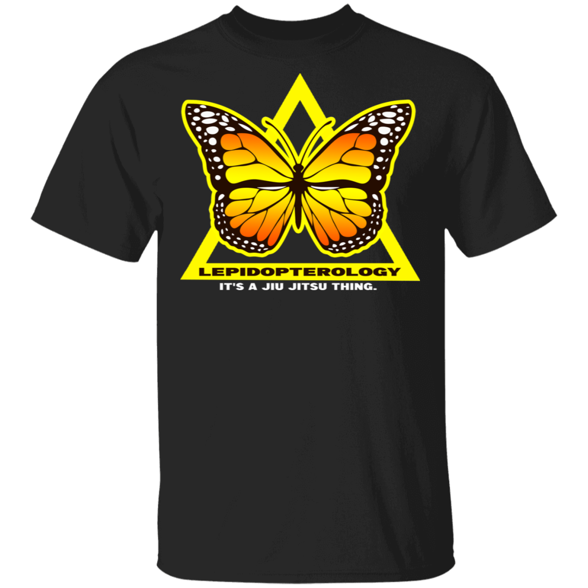 Artichoke Fight Gear Custom Design #7. Lepidopterology: The study of butterflies and moths. Butterfly Guard. It's a Jiu Jitsu Thing. Brazilian Edition. Men's 100% Cotton T-Shirt