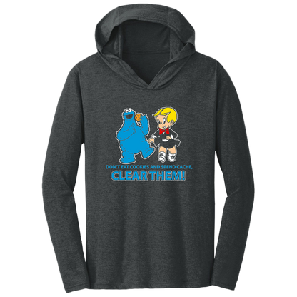 ArtichokeUSA Custom Design. Don't Eat Cookies And Spend Cache! Delete Them! Cookie Monster and Richie Rich Fan Art/Parody. Triblend T-Shirt Hoodie