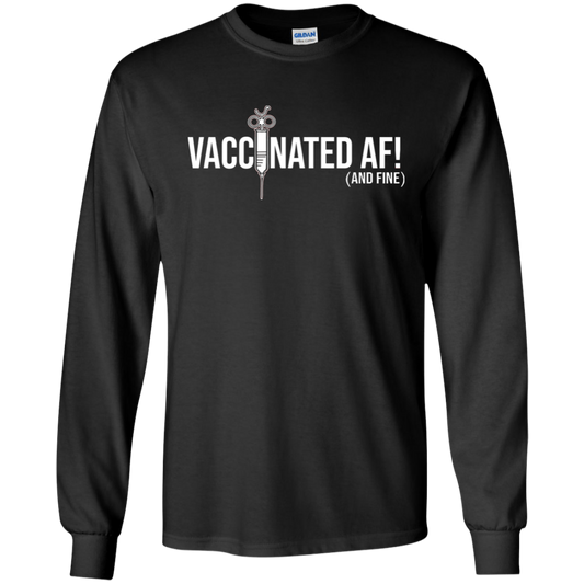 ArtichokeUSA Custom Design. Vaccinated AF (and fine). Youth LS T-Shirt