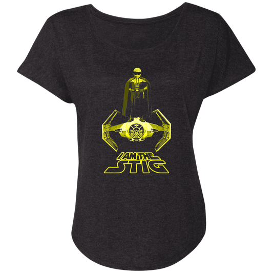 ArtichokeUSA Custom Design. I am the Stig. Vader/ The Stig Fan Art. Ladies' Triblend Dolman Sleeve