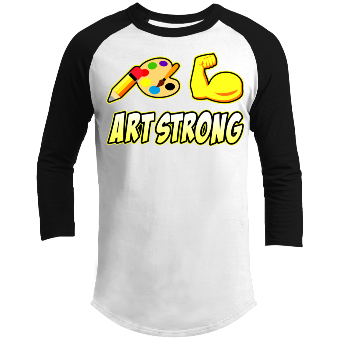 ArtichokeUSA Custom Design. Art Strong. Men's 3/4 Raglan Sleeve Shirt