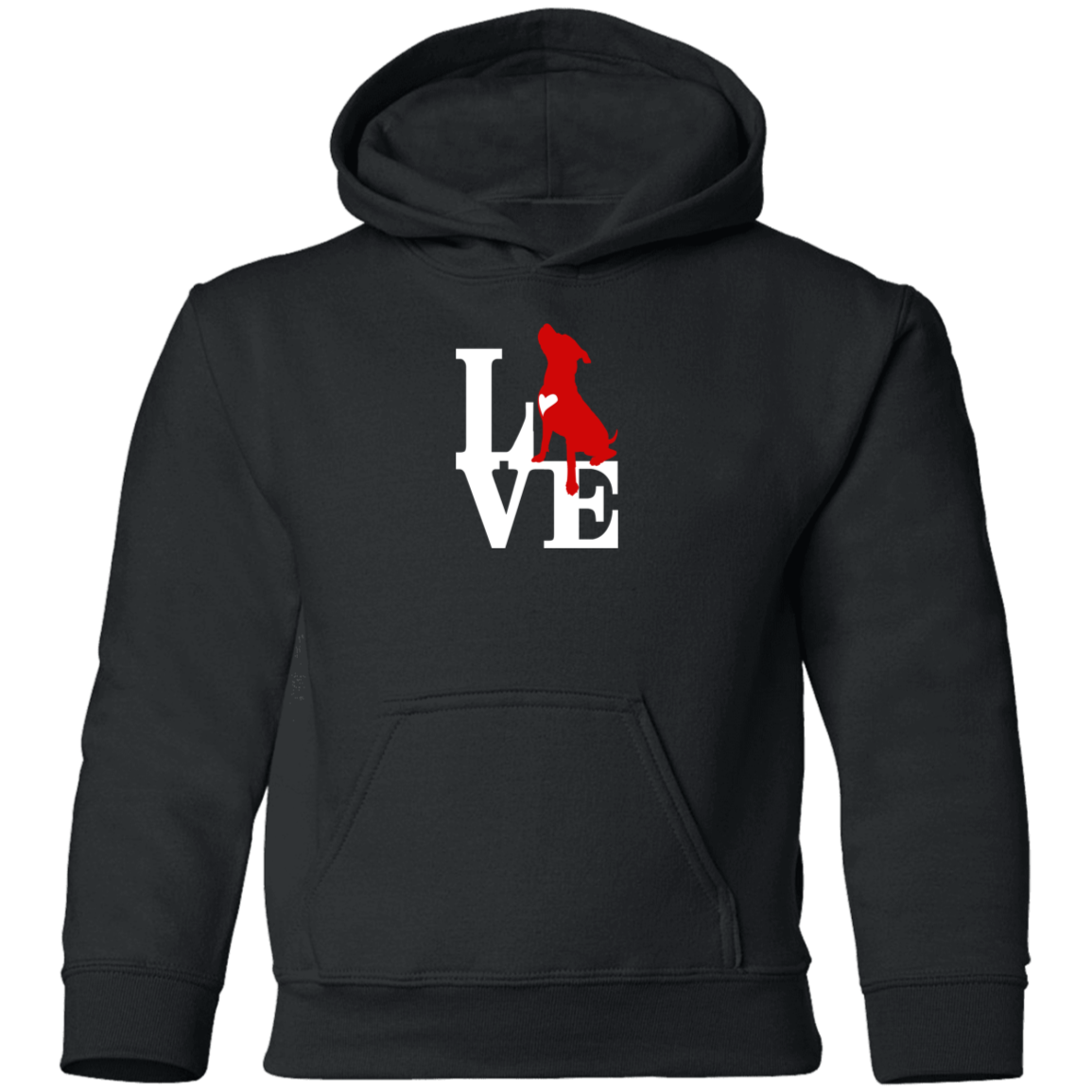 ArtichokeUSA Custom Design. Pitbull Love. Youth Pullover Hoodie