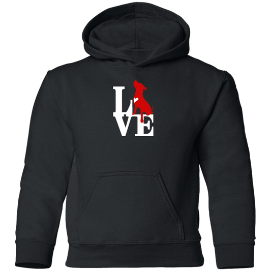 ArtichokeUSA Custom Design. Pitbull Love. Youth Pullover Hoodie