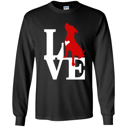 ArtichokeUSA Custom Design. Pitbull Love. Youth LS T-Shirt