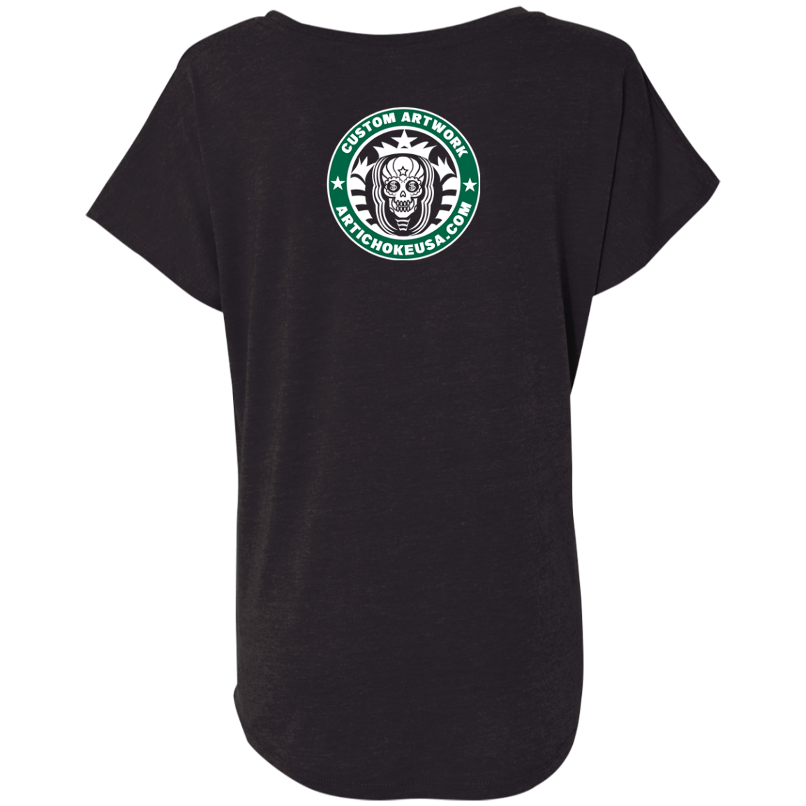 ArtichokeUSA Custom Design. Money Can't Buy Happiness But It Can Buy You Coffee. Ladies' Triblend Dolman Sleeve